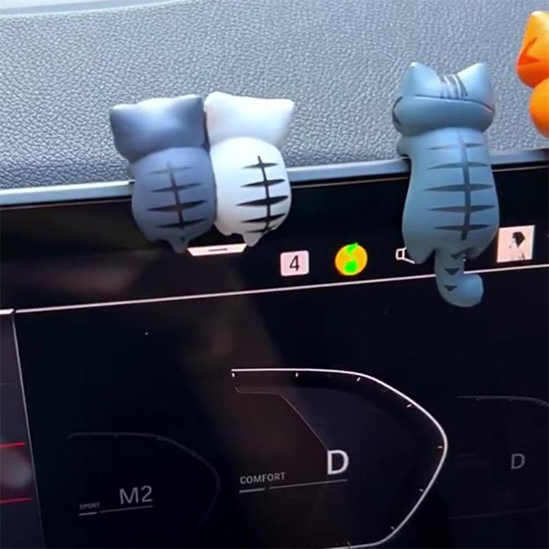 6Pcs Creative Cute Car Inner Ornament Center Console Cartoon Doll Tripper Decoration