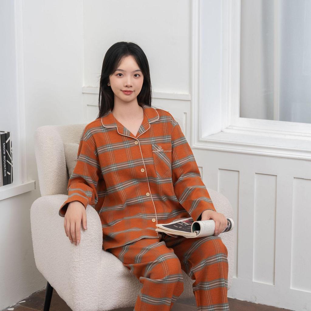 Парный вязаный пижамный комплект с начесом для осени/зимы - Стильная домашняя одежда для мужчин и женщин, подходит для ношения на улице