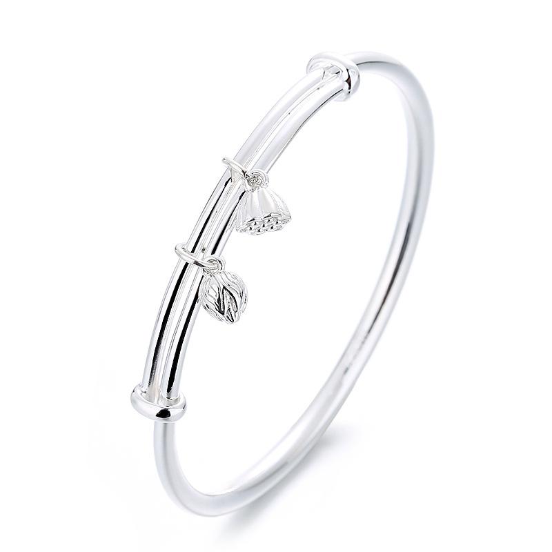 S999 Lianpeng Bracelet China-Chic New Chinese Two Generation Happy Girl Personality Versatile Push Pull Sterling Silver Bracelet