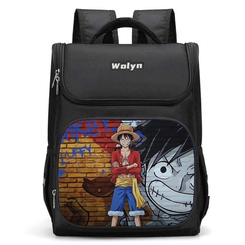 Просторный рюкзак Luffy Zoro для учеников начальной школы, мальчиков и девочек, из двухслойной ткани Оксфорд