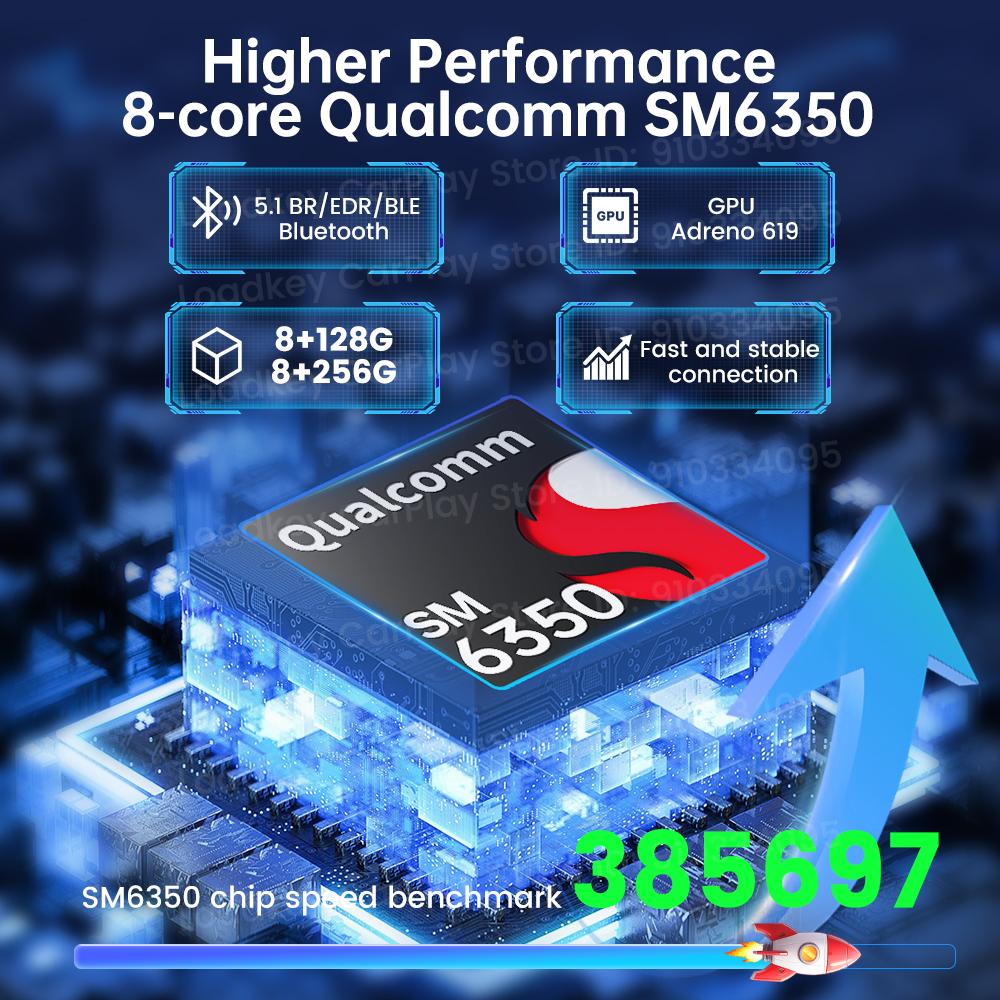 BER1 CarlinKit 3 в 1 Android 15 CarPlay AI Box Беспроводной адаптер Android Auto Qualcomm SM6350 128 ГБ 8-ядерный для Youtube Netflix FOTA