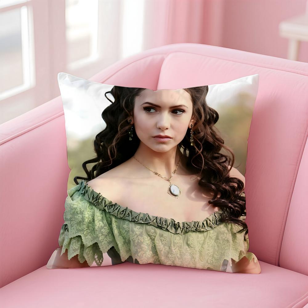 KKatherine Pierce Hit TV Drama Cushion Cover Pillowcase Short Plush Invisible zipper Room Sofa Cushion Cover
