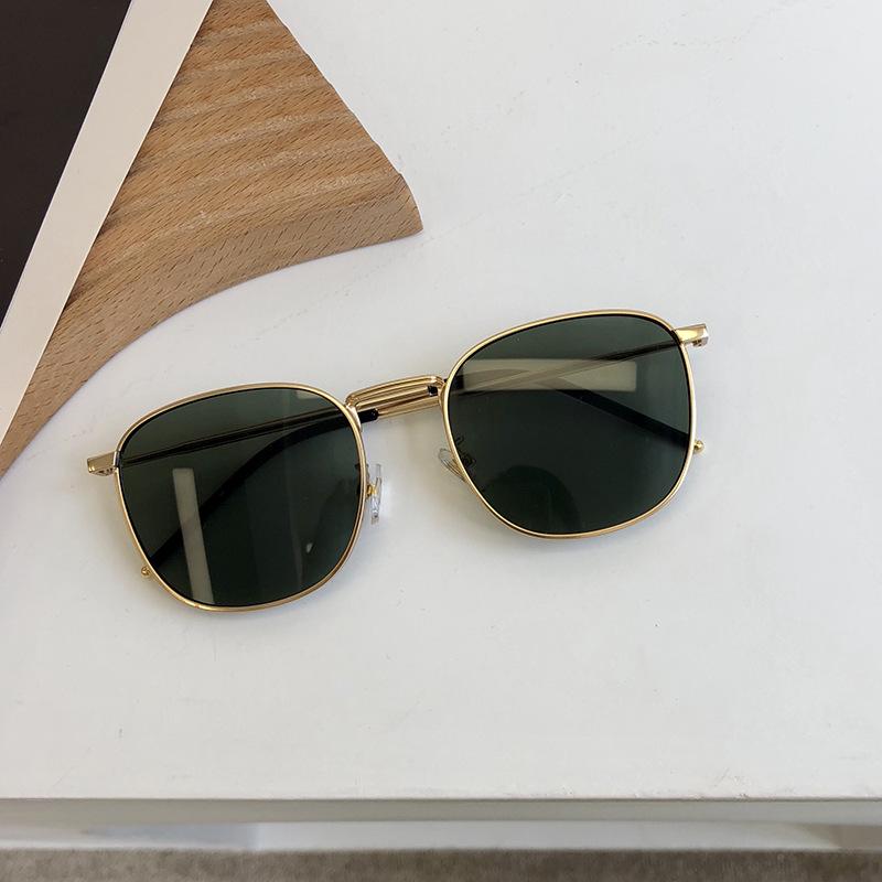 New Arrival Style Sunglasseses Men And Women Square-shaped Shape Alloy Glass Frame UV 400 Shielding Sunglasseses for Women Korean Style Glasses