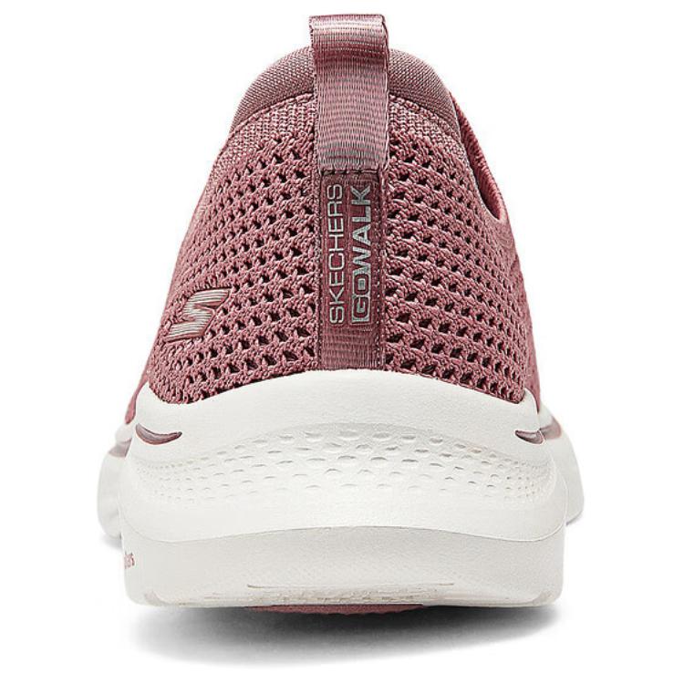 Skechers Go Walk 7 Удобные Простые Дышащие Легкие Низкие Повседневные Кроссовки Женские Розово-Коричневые 125204-MVE