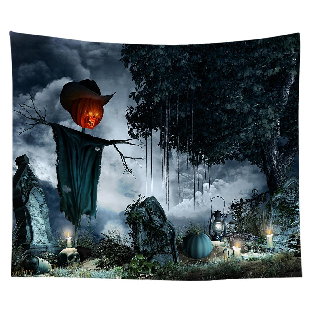Home Decor Halloween Wall Hanging Gothic Print Tapestry  Witchcraft Supplies Dorm Rug 230x180cm Tapiz