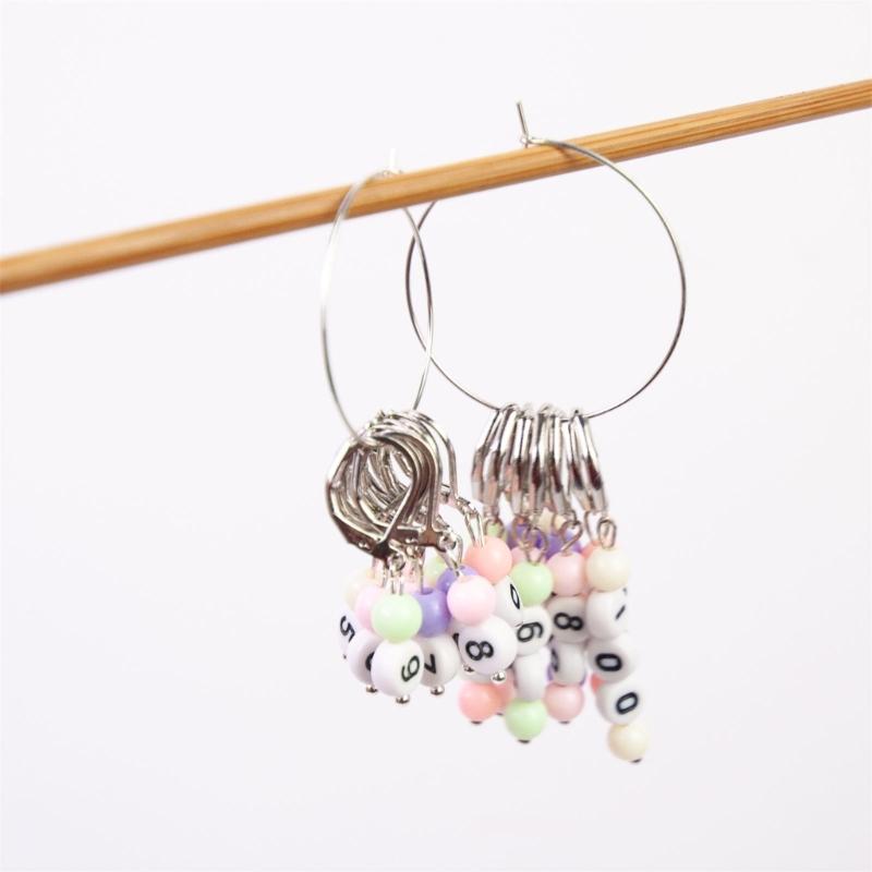 10 шт. Маркер для петель с номером, Шарм-маркер для петель с замком, Маркер для петель для вязания крючком с счетчиком рядов, Ножницы для вязания