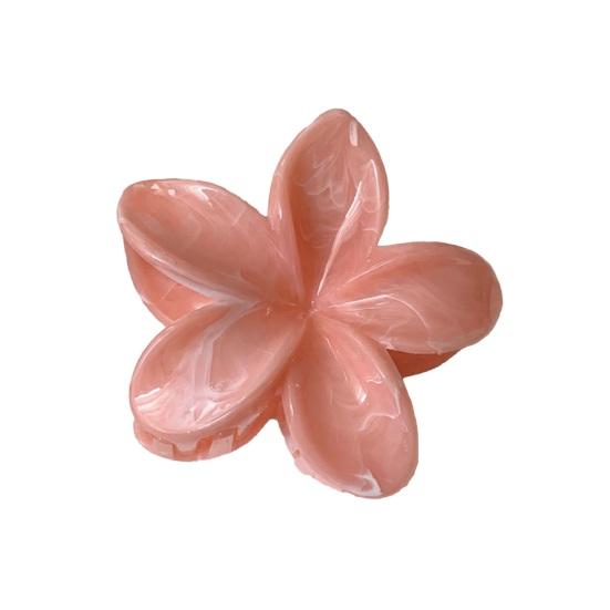 Hair Claw Flower Shape Stable Grip Summer Back Head Hair Clip Vibrant Color Non-Slip Shower Hair Claw Hair