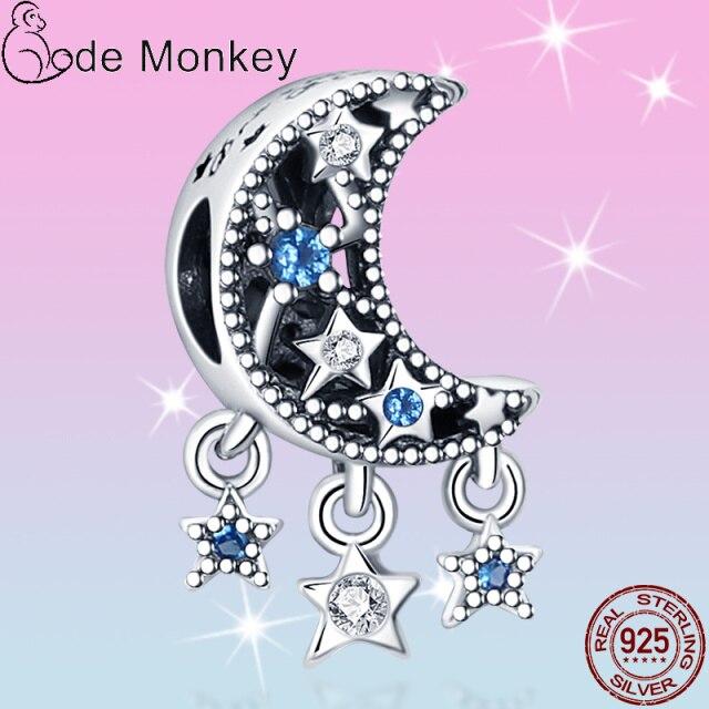 Plata Charms Of Ley 925 Silver Starry Sky Charms Air Balloon Charm Fit Fashion 925 Original Bracelets Pulseira Diy