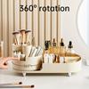 Large Capacity 360° Rotating Makeup Organizer,Waterproof Cosmetic Storage Box with Skincare Compartment for Desk Organization,Makeup Organizer Storage