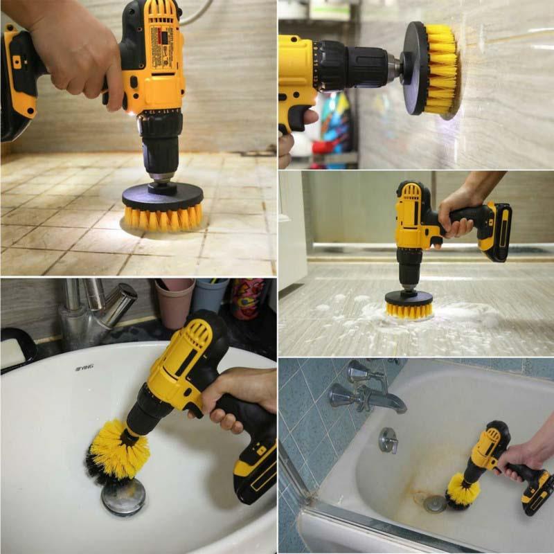 Drill Brush Cleaner Scrubbing Brushes for Bathroom Surface Grout Tile Tub Shower Kitchen Auto Care Cleaning Tools