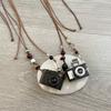 Дизайнерское ожерелье с подвеской Sense Click Flash Sound Camera, женское, нишевое, ретро, индивидуальное, универсальное, цепочка на шею, цепочка на свитер