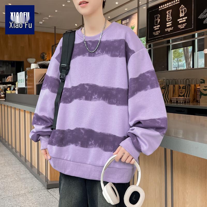 Мужской свитер оверсайз с круглым вырезом, весенне-осенний, повседневный