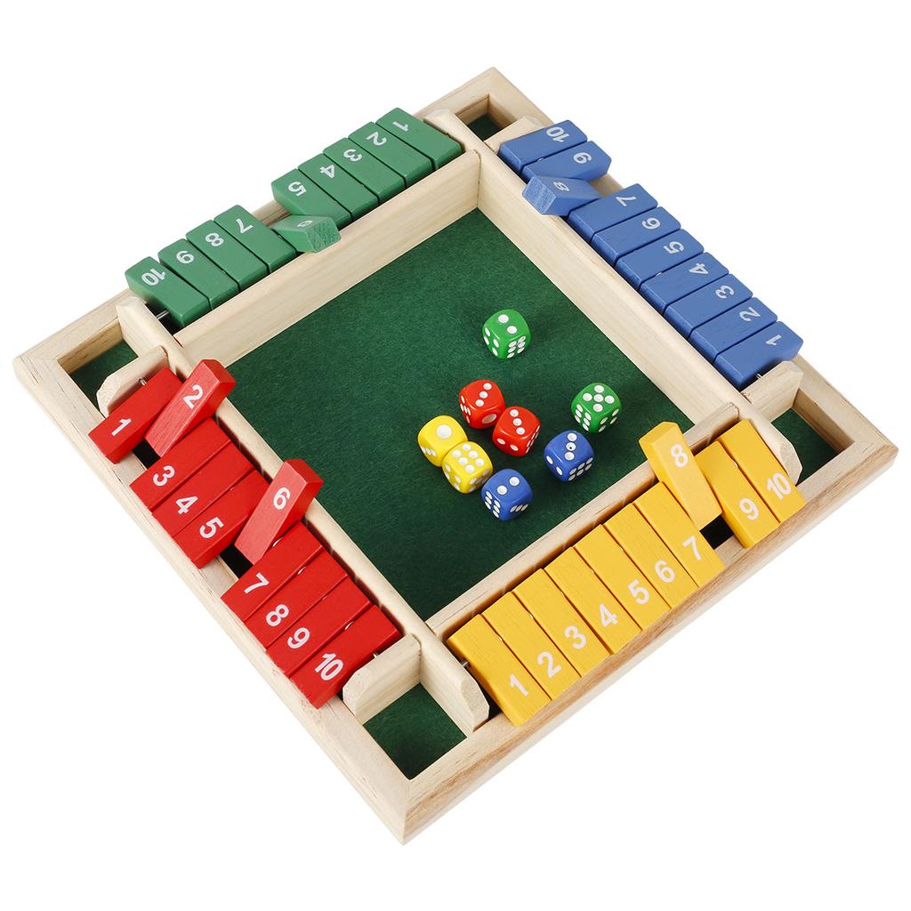 Деревянная игра «Закрой коробку» (Shut the Box) для 4 игроков, игрушки, интерактивная игра с кубиками «Закрой коробку» для семейного взаимодействия