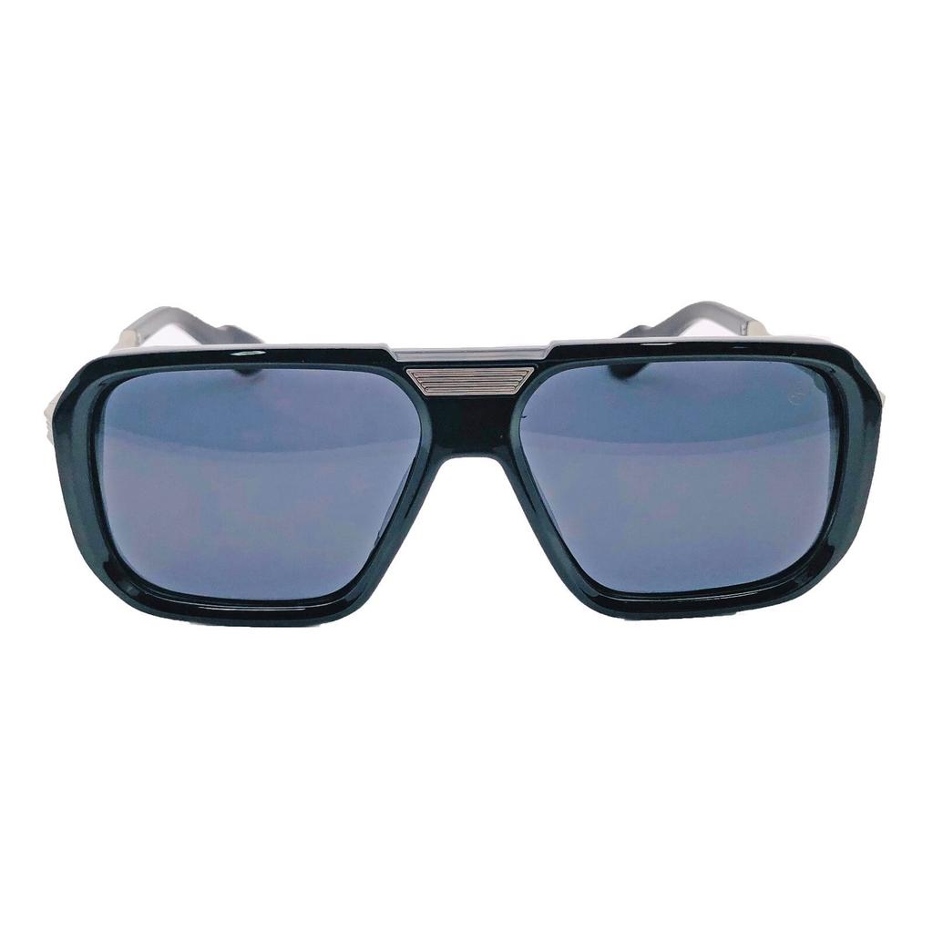 RSINC Unisex Designer Sunglasses UVProtection Vintage Square Black Grey KH-2304 B0DKJMW56J