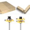 2x Набор фрез для пазов и шпунтов, хвостовик 1/4 дюйма, Т-образный набор инструментов для фрез с 3 зубьями