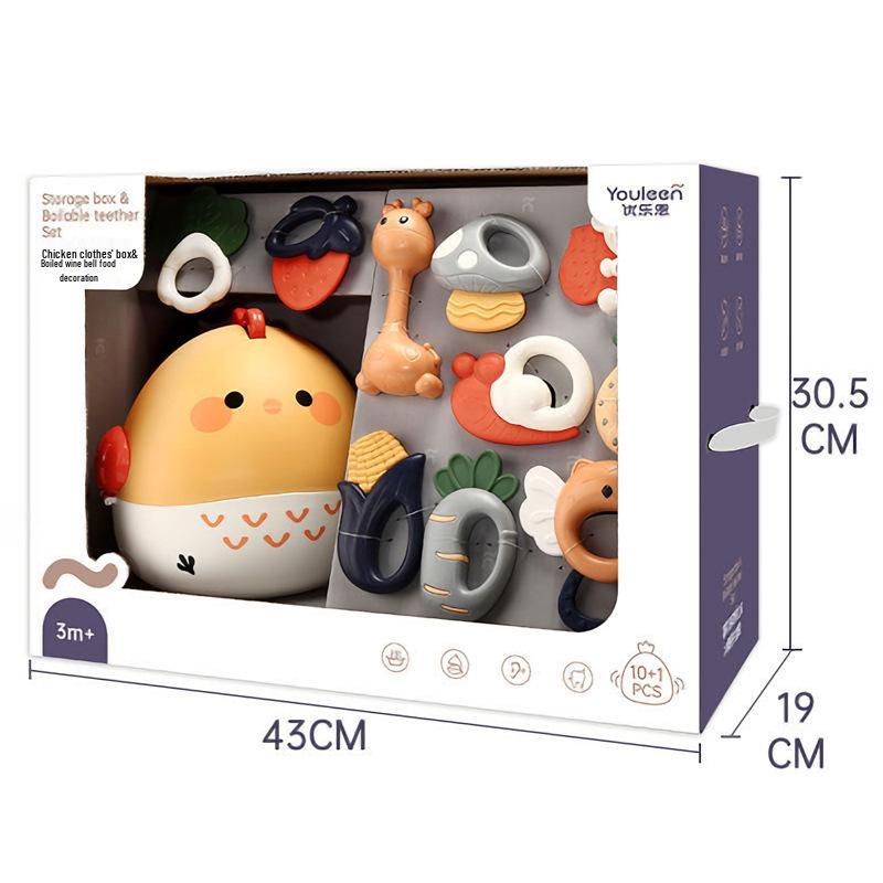 Yuele'en Набор погремушек и прорезывателей для новорожденных: Развивающая игрушка для захвата для 0-6 месяцев