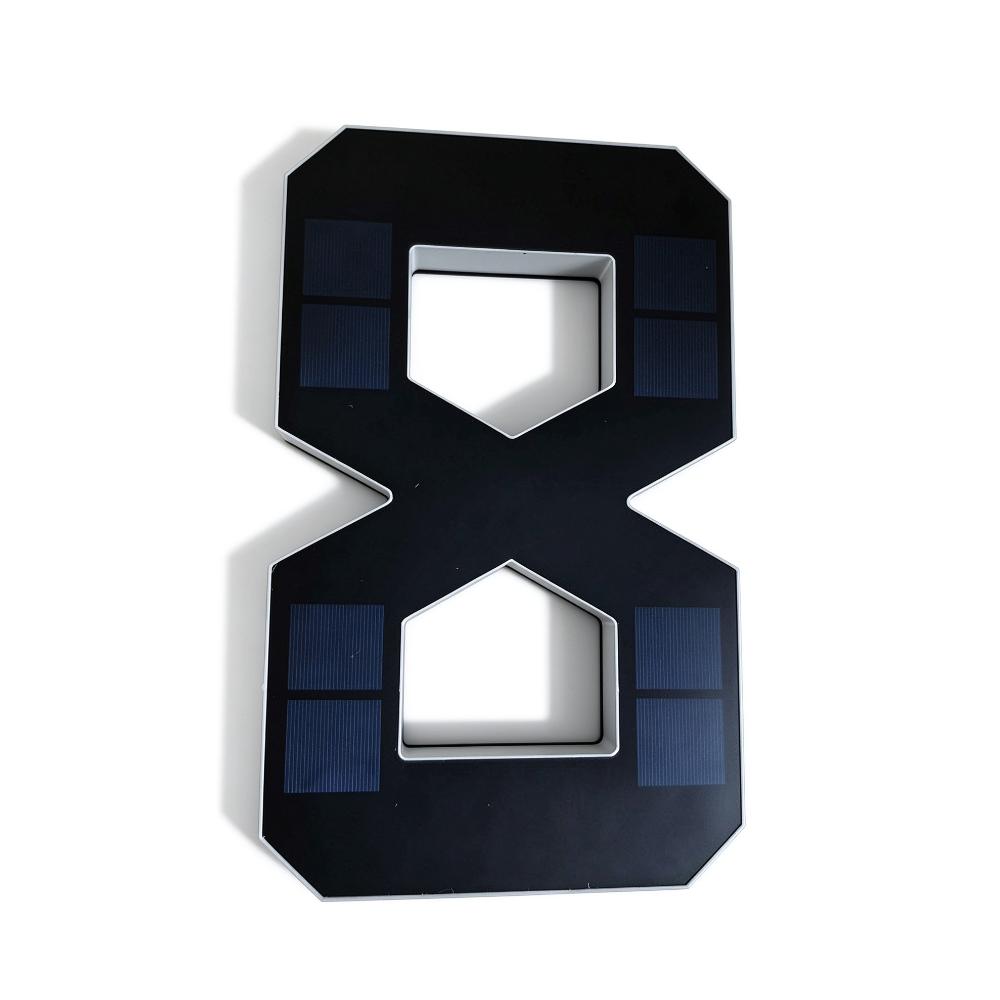 No Wiring Solar Lighted House Numbers Light 6.7IN Solar Digital Doorplate  Porch