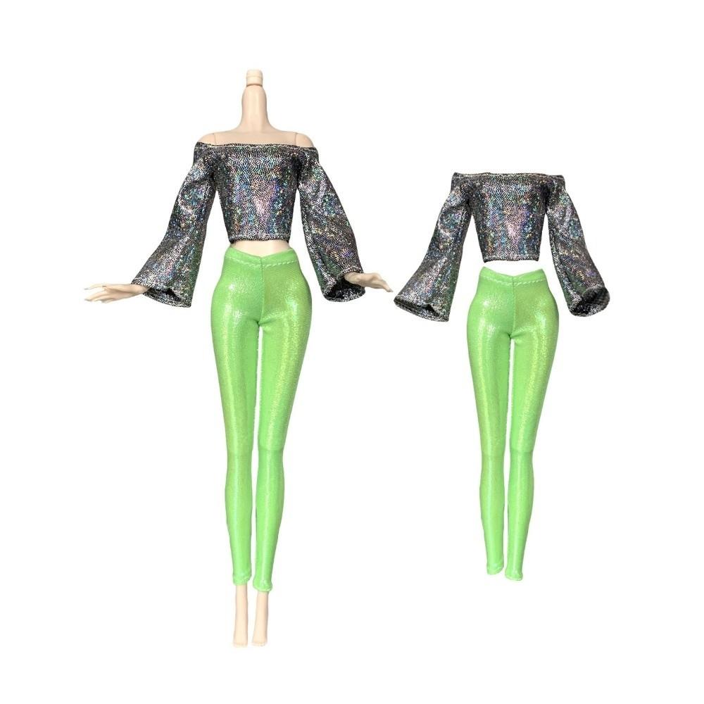 1 Set Cloth Fashion Doll Clothes Set Shiny Doll Dress Set Doll Outfit Set Doll Styling