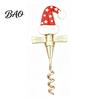 Novelty Wine Bottle Opener Zinc Alloy Christmas Opener, Enamel Hat/Gift/Bear/Dachshund Design, Ergonomic Double Wing Handle Corkscrew, Decorative Cork