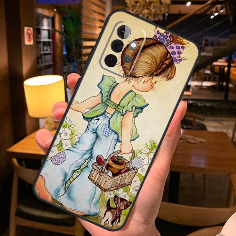 Чехол для телефона с рисунком Sarah Kay для Samsung A51 A71 A50 A70 A13 A23 A33 A53 A12 A22 A32 A42 A52 A54 A34 A14