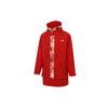 Cny Tiger Year Limited Edition на флисовой подкладке средней длины тканая куртка с капюшоном женская верхняя одежда малиновый HI3263
