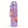 1PC Boho Feather Dreamcatcher 750ml Color Plastic Sports Water Bottle Leakproof Flip Straw Lid Suitable for Sports Office Home Use