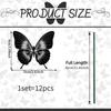 12PCS 3D Butterfly Butterfly Lawn Ornament Landscape Decoration Flower Pot Stakes  for Flower Pots