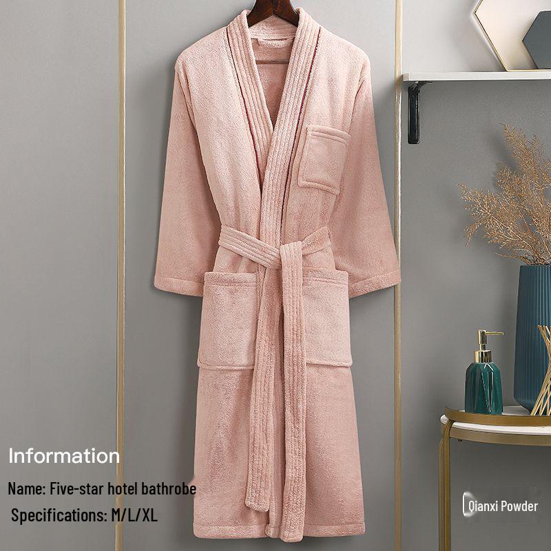 Хлопковый халат-юката G5Z: Впитывающее, быстросохнущее полотенце для мужчин и женщин - Идеально для осенней/зимней одежды для сна после купания
