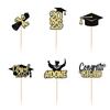 Class Of 2025 Graduation Cupcake Topper - Celebrate Graduation Day With Glitter Congrats Grad Cupcake Picks Decorations