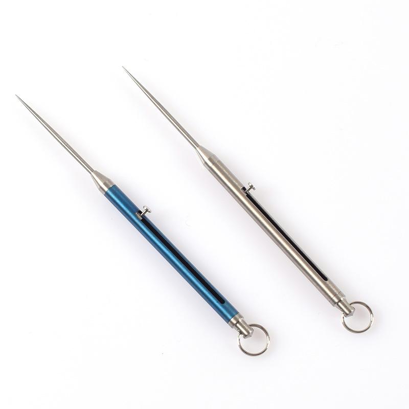 Титановый держатель для зубочисток, фруктовая вилка, уличный EDC держатель для зубочисток, водонепроницаемый карманный, экологически чистый для путешествий, кемпинга, инструмент