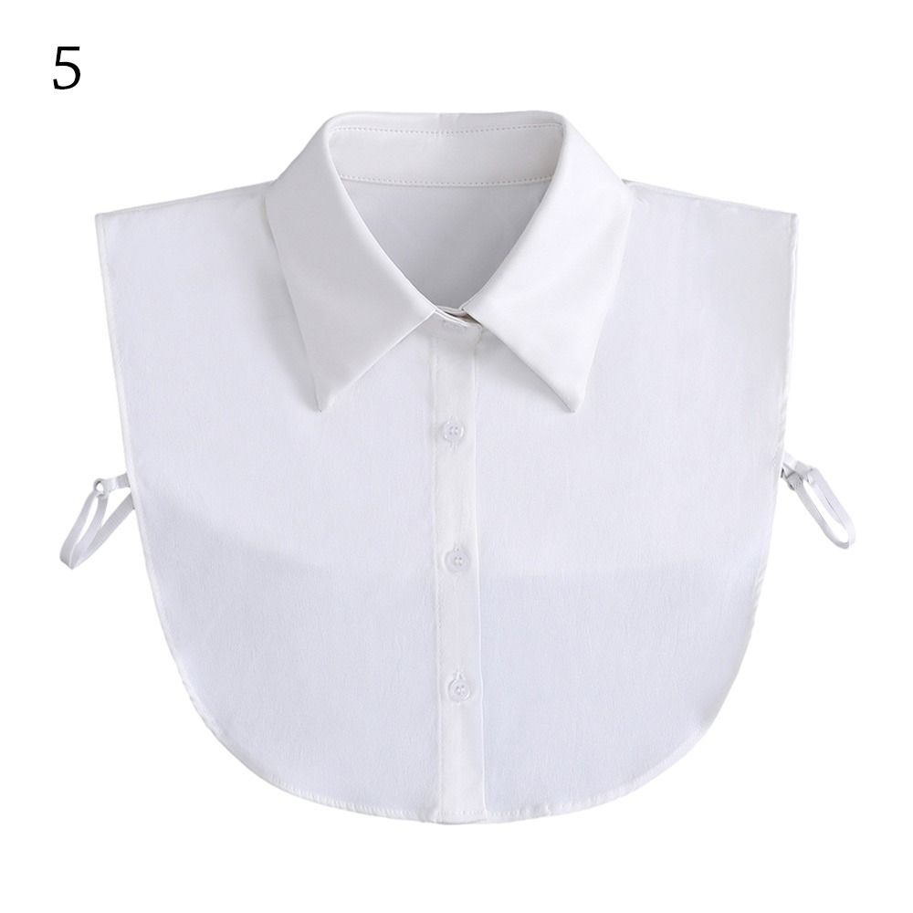 Хлопковая рубашка с искусственным воротником Классическая блузка с накладным воротником Модный лацкан