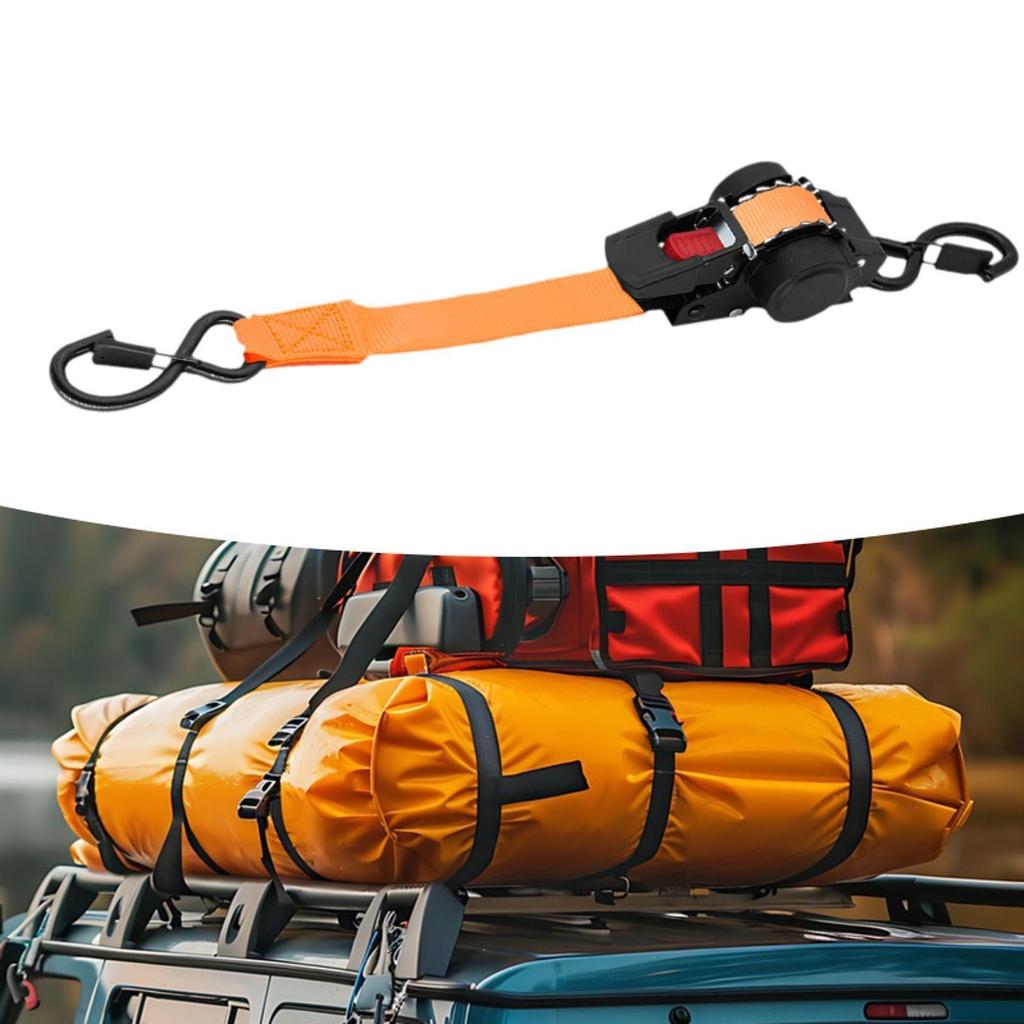 Portable Retractable Ratchet Strap High Strength Cable Strap Luggage Packing Belts for Cargo Trailer Motorcycle