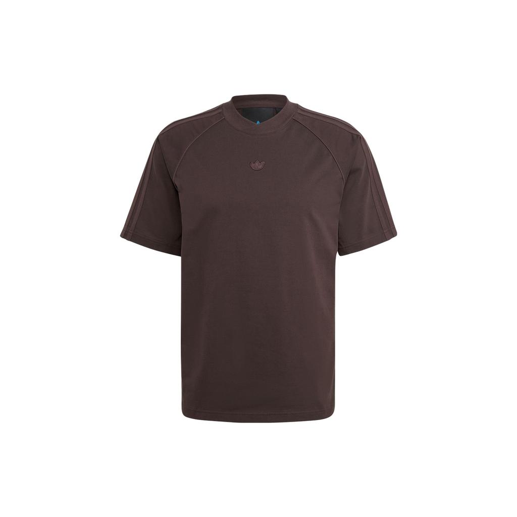 Adidas Originals Blue Version Essentials Solid Logo Sports Short Sleeve T-Shirt Men Tops Dark-Brown IL6159