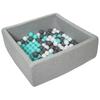 Piscine à balles pour enfant - Velinda - 24171 - Размеры 90x90 см - 150 шариков белого, серого, бирюзового цвета