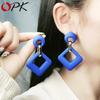 Novelty of 2023, 12 Colors, Square Acrylic Frames, Luxurious Multicolor Geometric Earrings for Women, Jewelry PD1488