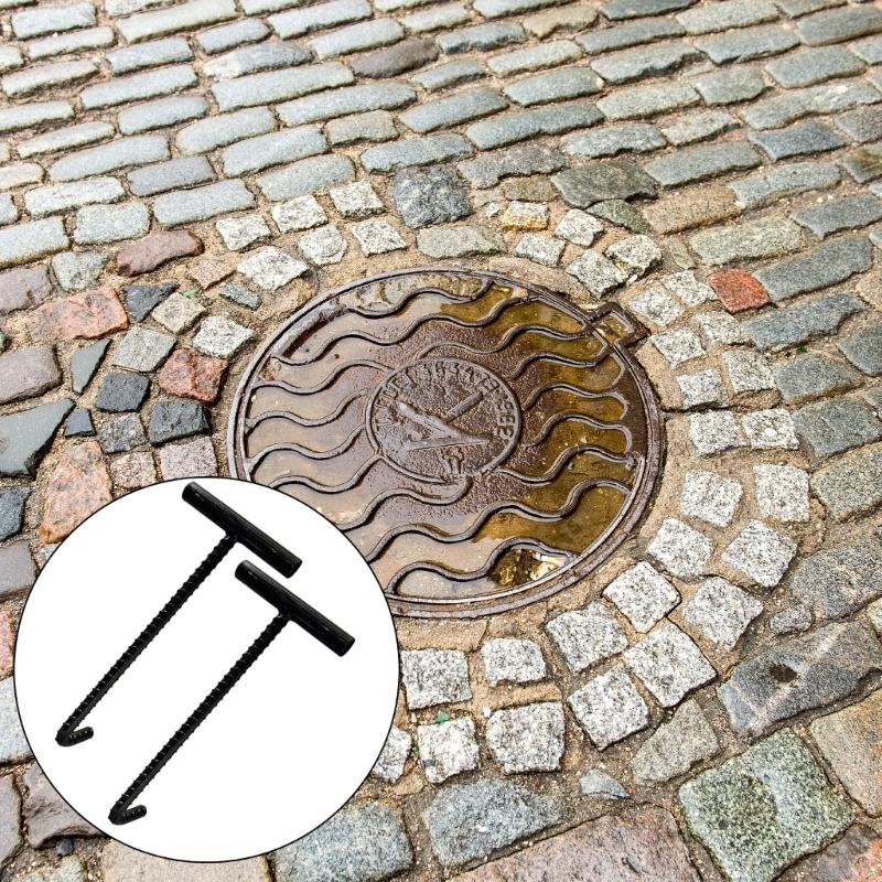 10 мм Открыватель крышки люка Крюк для люка с удобной ручкой для строителей Быстрая обработка крышки