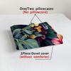 2/3pcs Bedding Set Floral and Leaf Design Pattern Brushed Digital Print Duvet Cover Set Soft Comfortable