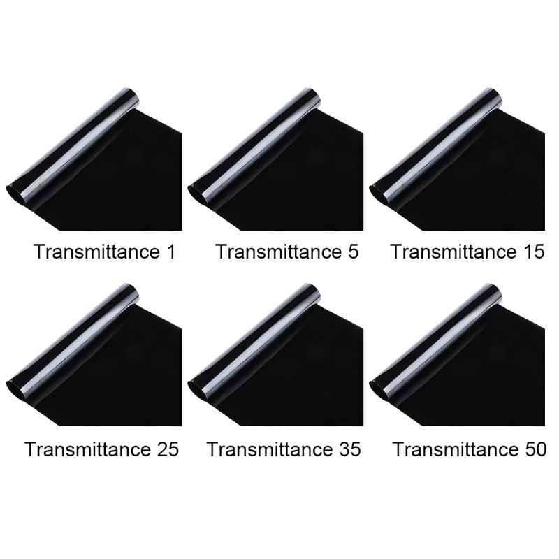 1 Roll Car Window Tint Film 1/5/15/25/35/50 Percent Car UV Protector Foils Glass Summer UV Protector Sticker Films