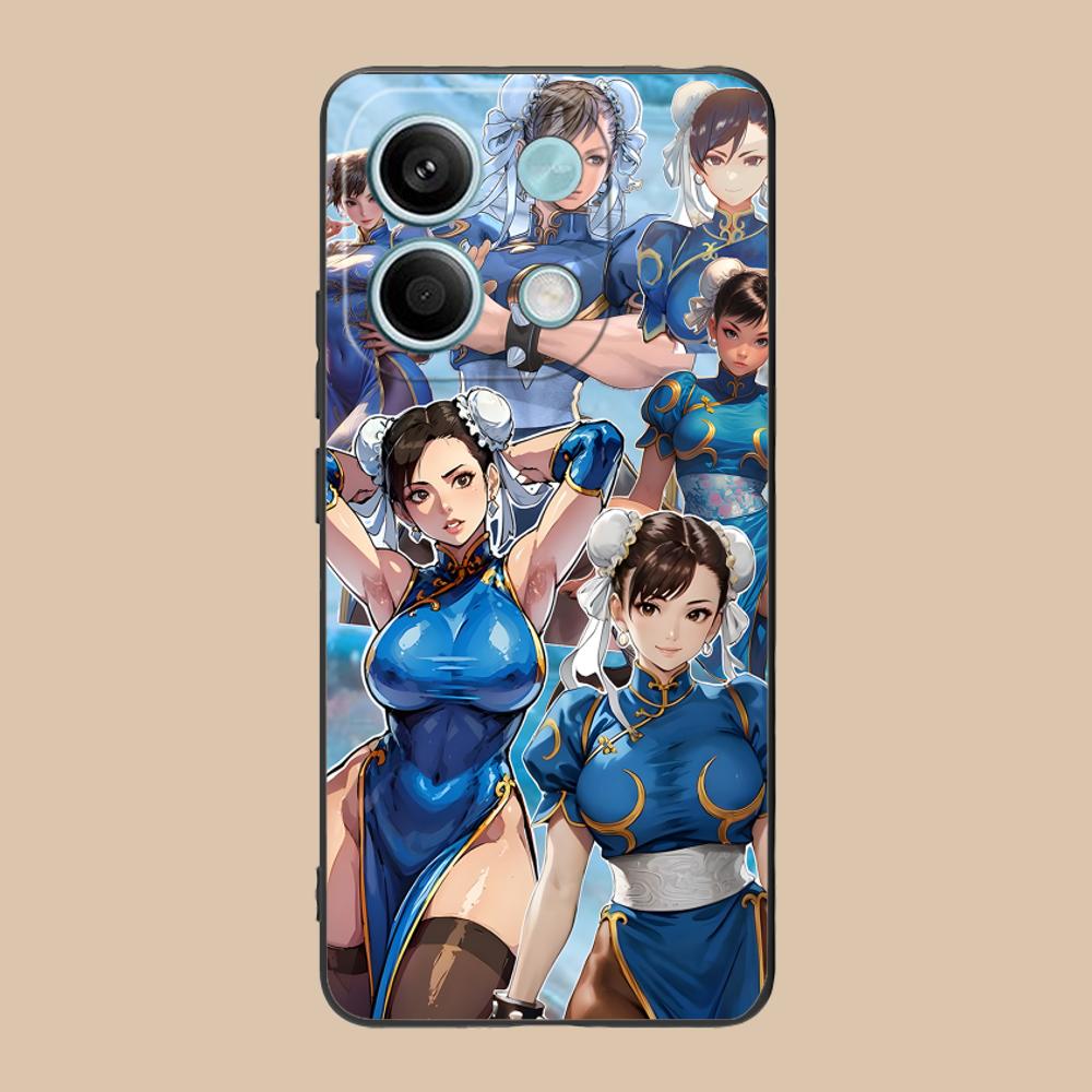 Чехол для телефона Street Fighter Chunli для POCO M7 M6 M5 M4 M3 X7 X6 X5 X4 X3 Pro GT 5G Цветной Печатный Чехол Мобильные Телефоны Роскошный