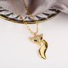 New Design Stainless Steel Fox Pendant Necklace Personalized Animal Pendant Suitable For Men Women Party Birthday Zircon Gift