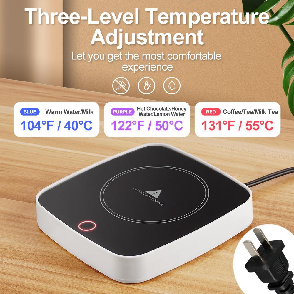 Подстаканник с подогревом и тремя скоростями регулировки температуры — поддерживает температуру кофе 55°C.