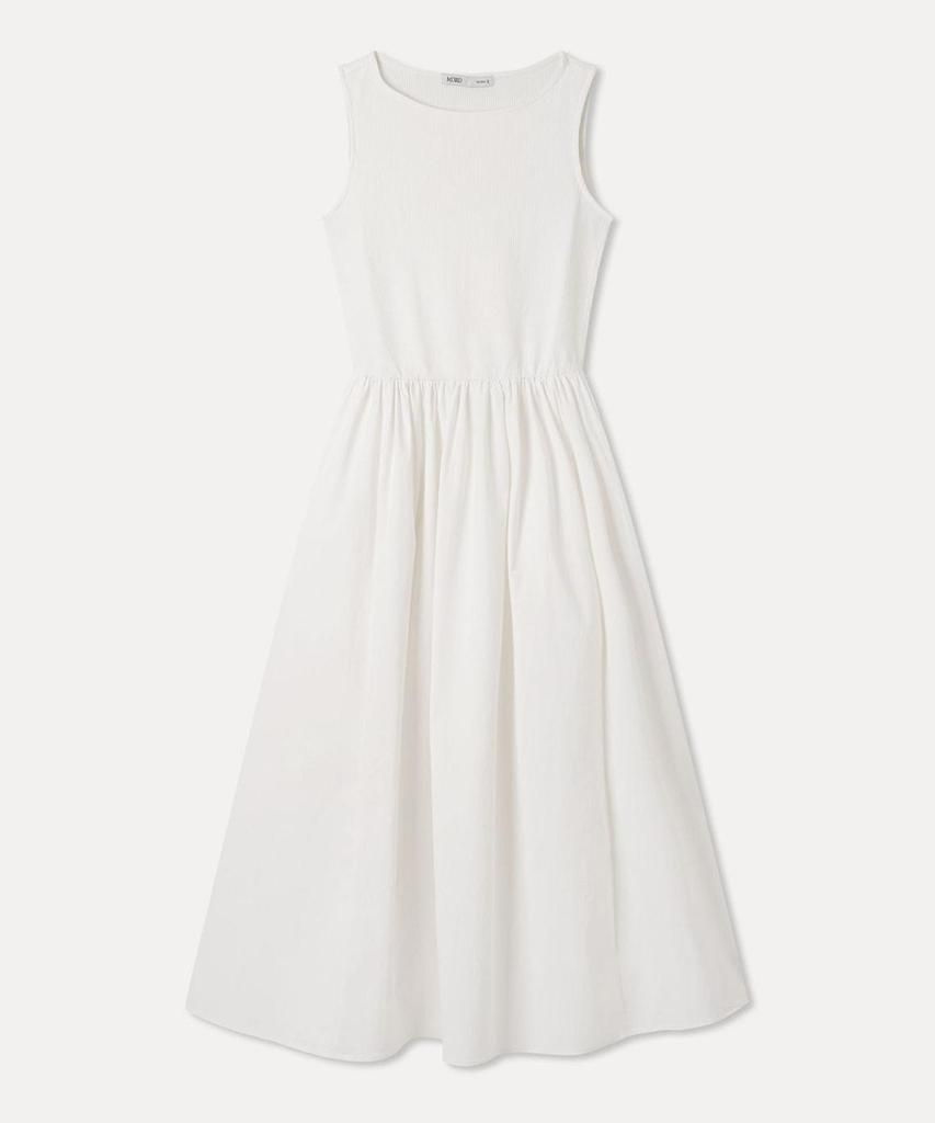 MIXXO Комбинированное длинное платье без рукавов_Miwowg702G