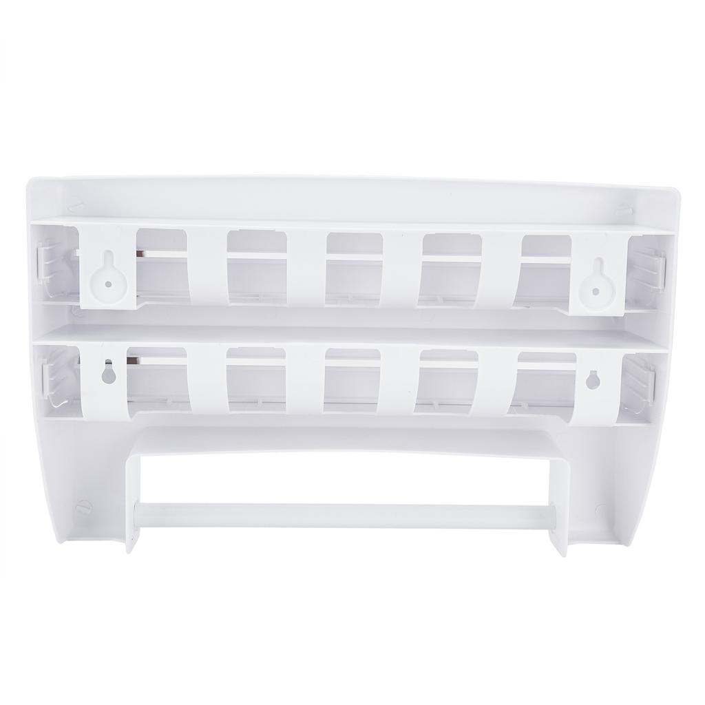 Kitchen Sauce Bottle Storage Rack Paper Towel Holder Mount Kitchen Tool Cling Film Cut