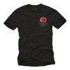 Men’s Short Sleeve T-shirt with Rose On Chest, Tattoo Rose Print, Vintage Floral Design, Casual Shirt Gift for Men and Teenagers, S - 5XL