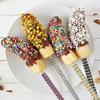 Rhinestone Crystal Fruit Skewer Sticks Bamboo Cake Chocolate Caramel Sticks Apple Sticks  Christmas