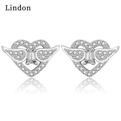 Женские серьги из медного сплава с цирконом Lindon - Серьги-подвески в подарок на свадебную вечеринку