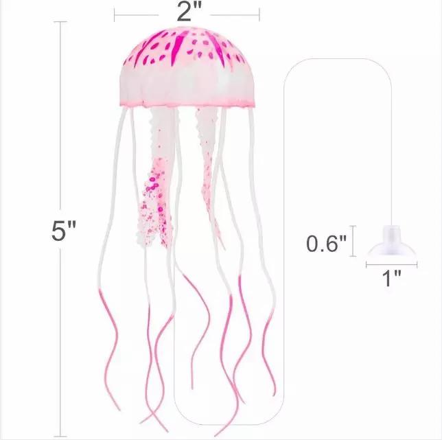 Искусственный плавающий светящийся медуза Аквариумное украшение Аквариум с рыбками Подводный живой растительный светящийся орнамент Водный ландшафт