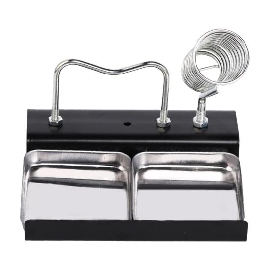 D-образная пружинная конструкция с двойной губкой и канавками, подставка для паяльника, портативная квадратная подставка для электрического паяльника, обслуживание монтажной платы