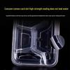 JingJingRS Disposable 3-Compartment Plastic Meal Box