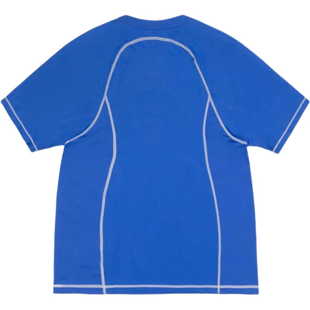 Nike X Stüssy SS24 Alphabet Logo Удобная свободная футболка с круглым вырезом и коротким рукавом унисекс-топы синего цвета FZ5756-405